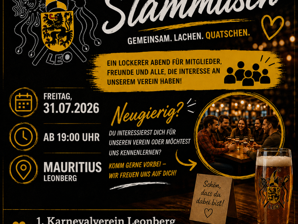 Einladung zum geselligen Stammtisch